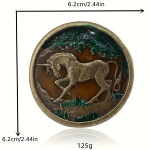 New unicorn belt buckle fits 1.5" belt buckle